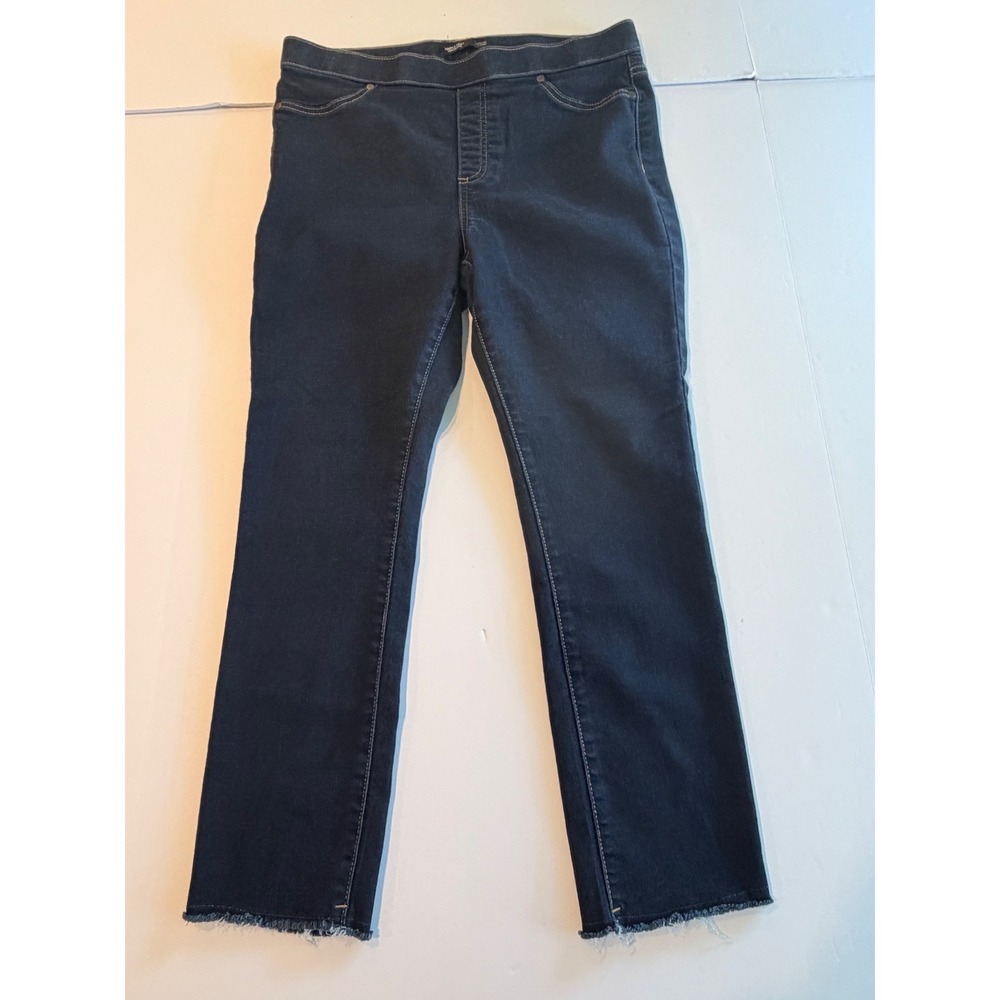 Simply Vera Vera Wang Dark Wash Denim Leggings Raw Hem Pull On Jeggings Large